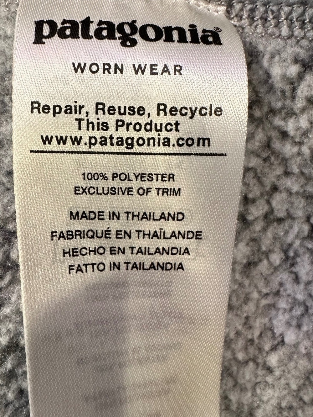 Patagonia M Fleece Pullover Women's Gray Sweater Knit Quarter Zip Fleece Outdoor - Picture 9 of 9